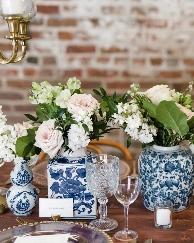 farm house table at A Modern Industrial Warehouse Wedding in New Orleans