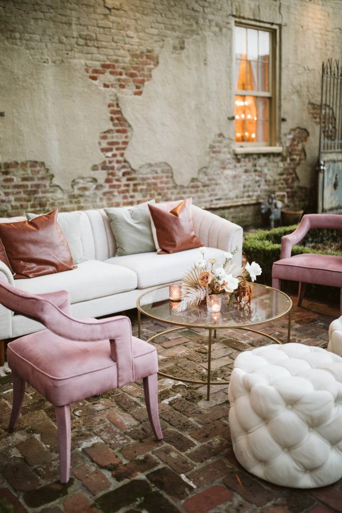 neutral lounge space outdoors